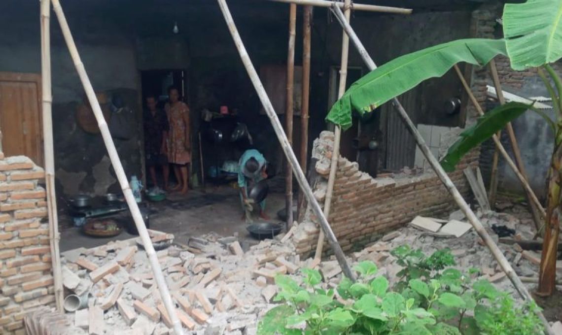 Tagana: Gempa Galt Menyebabkan Rusaknya Sebuah Rumah Di Pangandaran